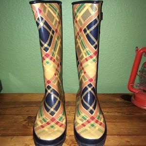 Sperry Plaid Rainboots